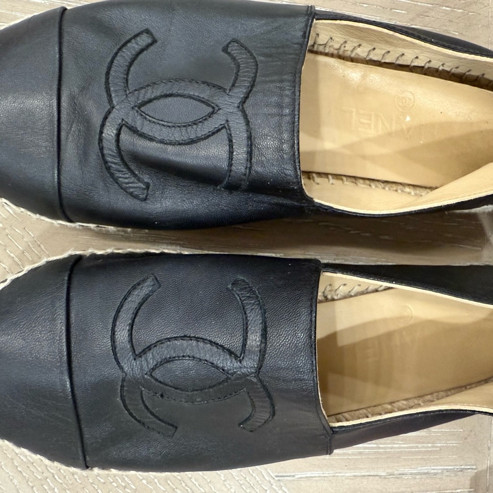 Chanel Black Espadrilles